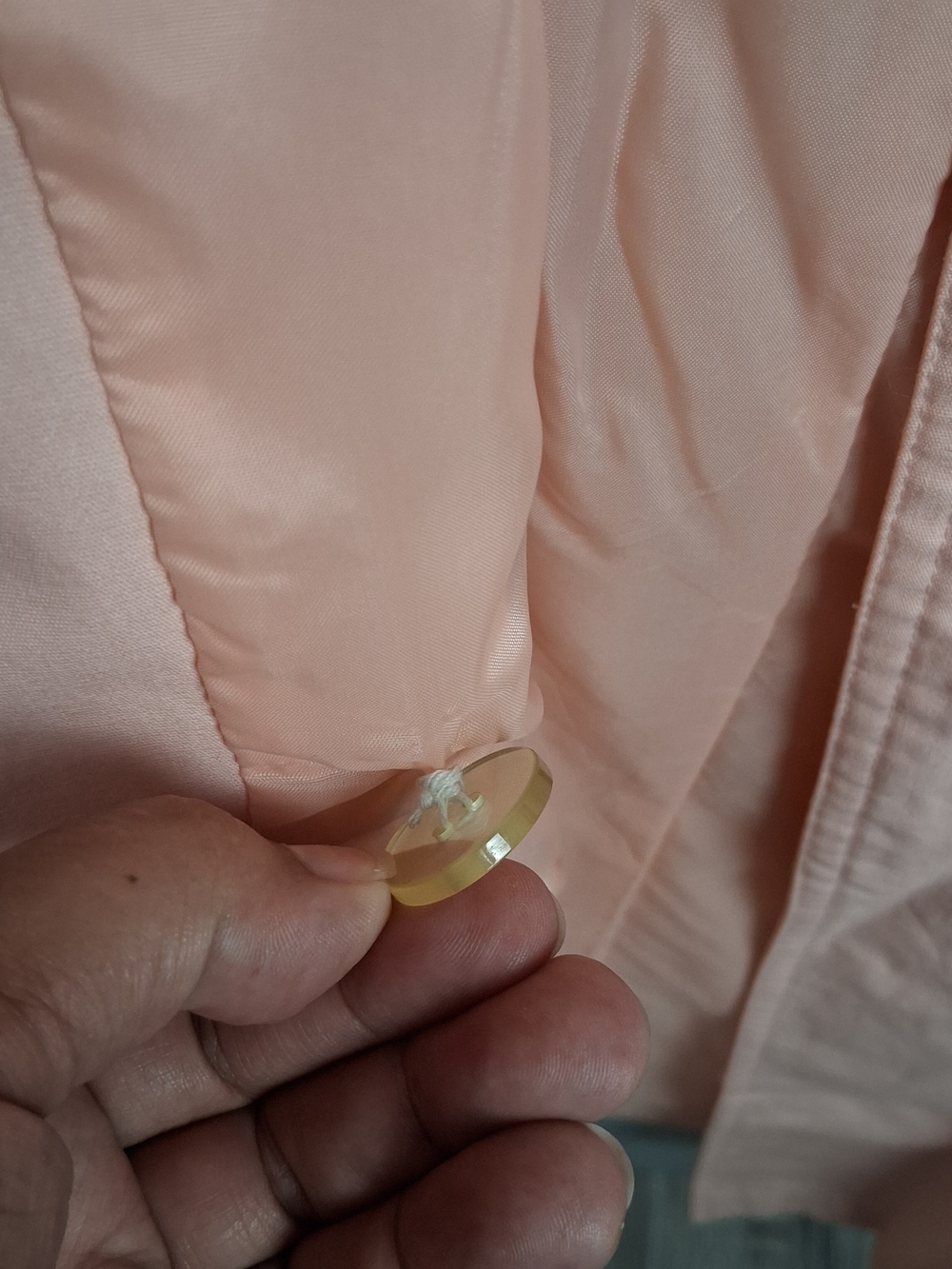 Vtg The Jack Set Trench Coat S Peach Double Breasted Belted 80s Rain Jacket Wmns - Picture 13 of 15